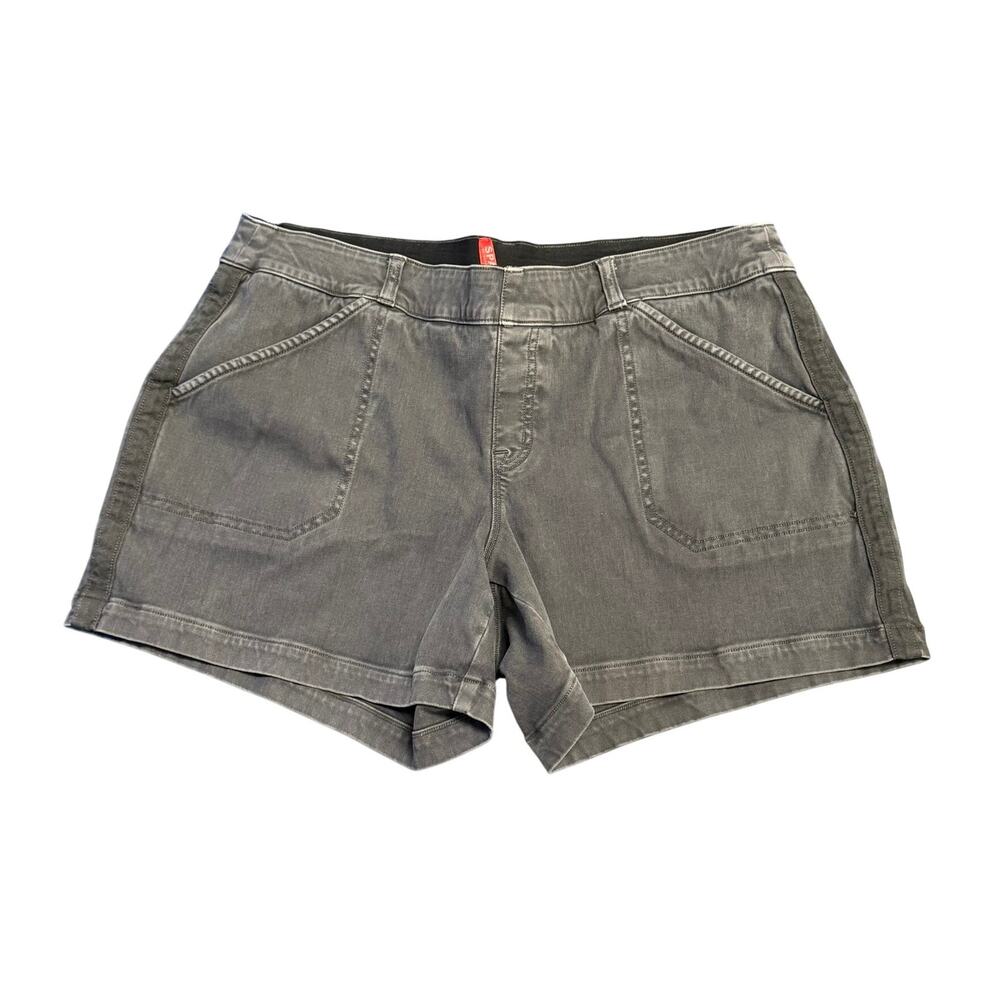 Spanx Washed Black Pull-On 5" Shorts Size XL EUC